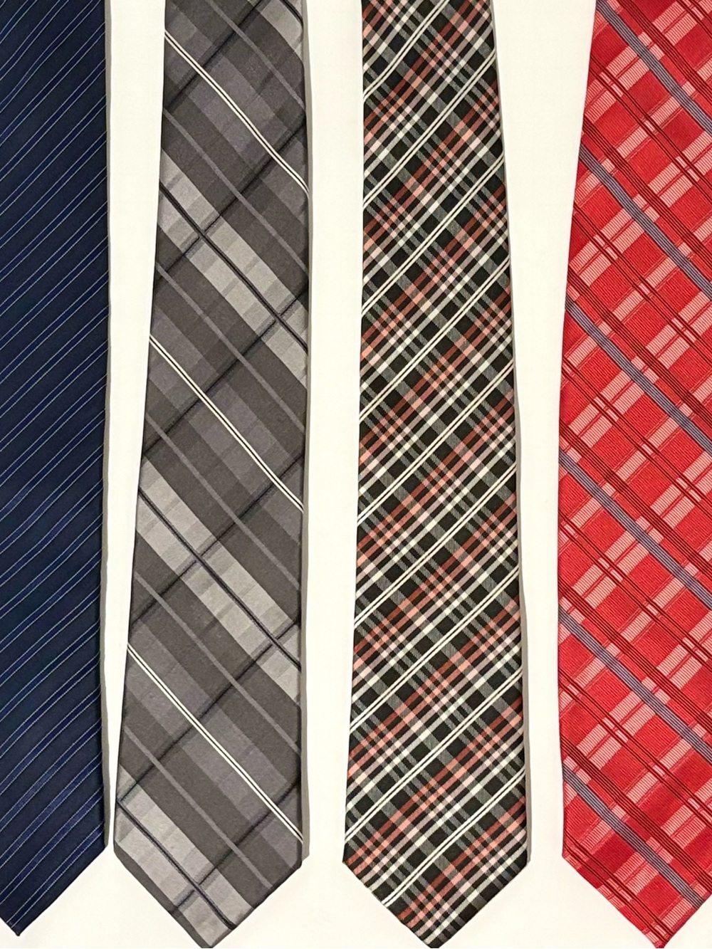 Lot 6 Men’s Neckties Van Heusen Stafford Kenneth Cole Alexander Julian Plaid